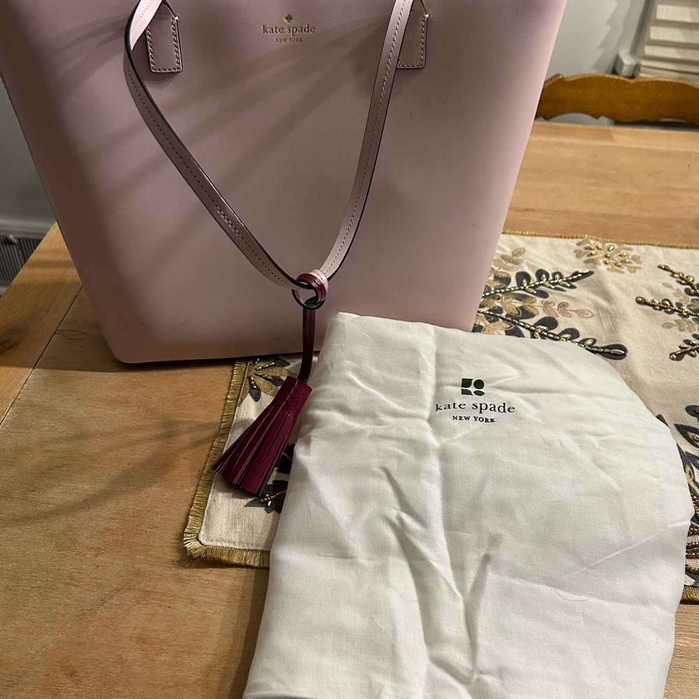 Kate Spade Karla Wright Pink Tote Bag with Tassels